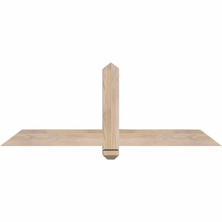 Ekena Millwork Eugene Smooth Timber Gable Bracket, Douglas Fir, 48"W x 18"H x 3 1/2"D x 3 1/2"F, 9/12 Pitch GBW048X18X0404EUG00SDF